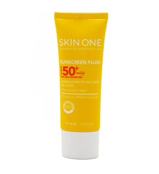 اسکین وان کرم ضد آفتاب فلوئید SPF50 فاقد چربی بی رنگ
